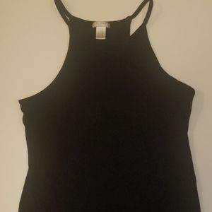 Black halter style tank top